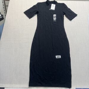 Nike Essential Tight Midi sportwear Dress  Women Sz S Black Brand New